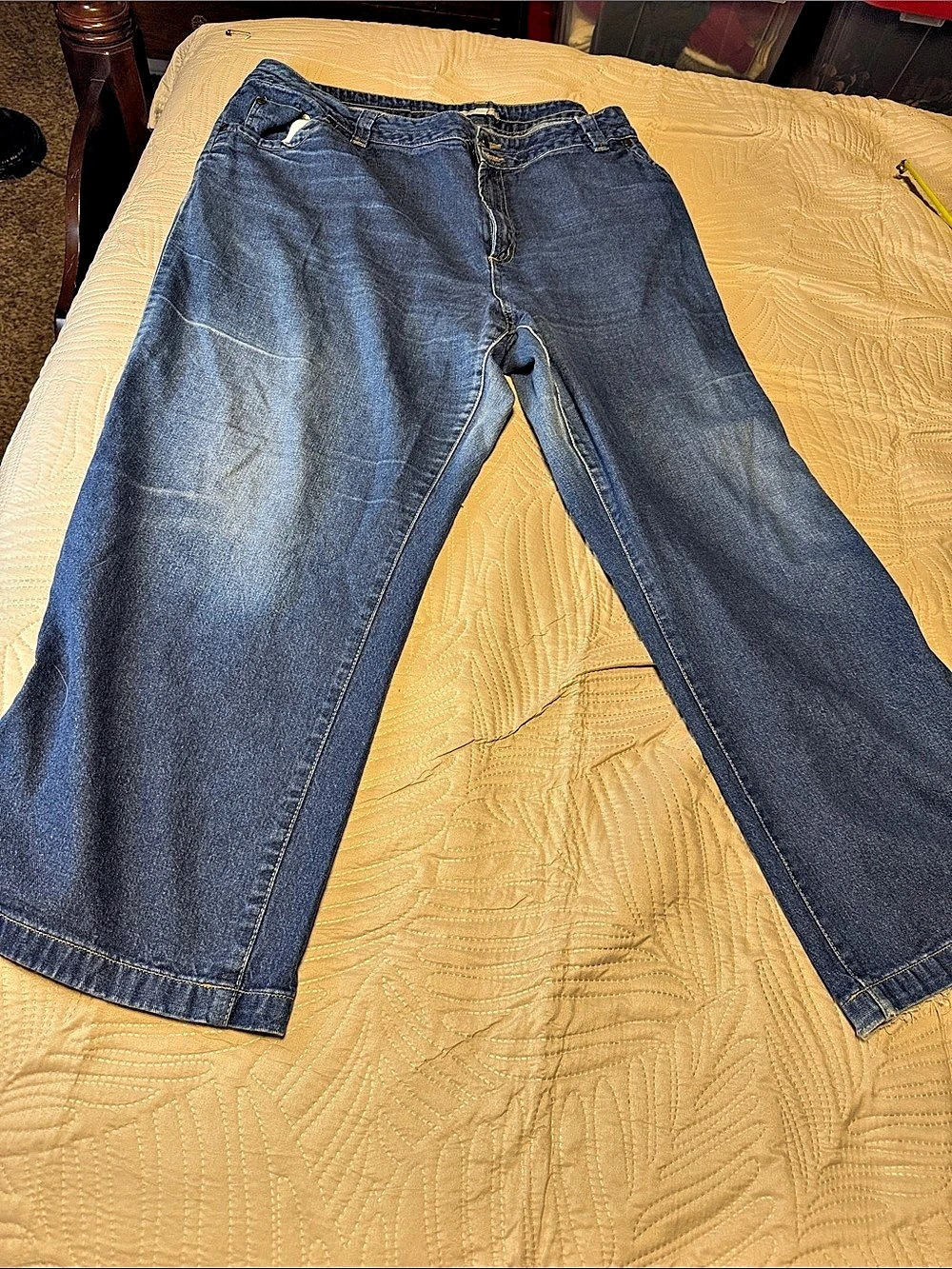 Woman Within Boot Cut Jeans Blue Waist 28W